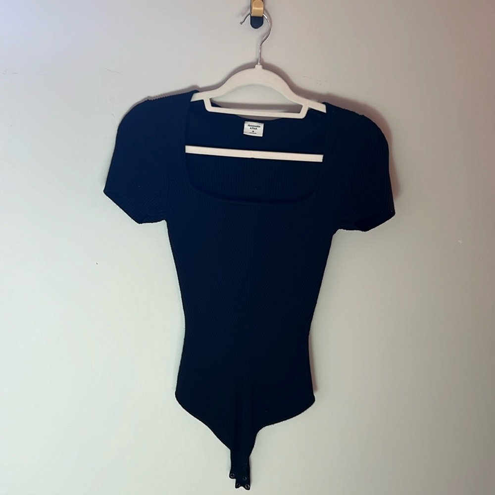 black short sleeve bodysuit